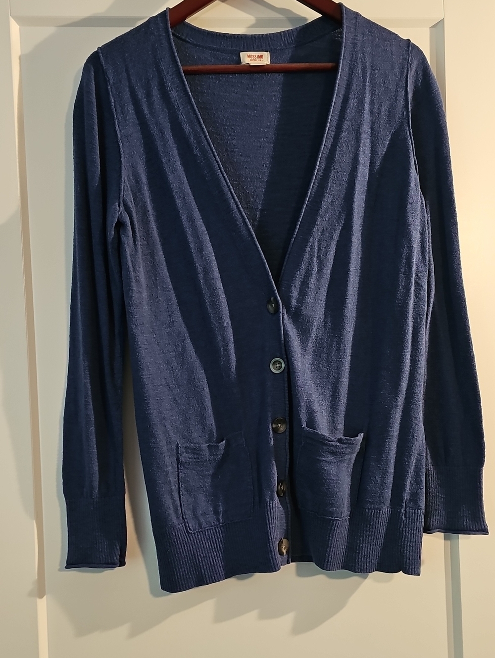 Mossimo Bright Blue Button-Front V-Neck Cardigan